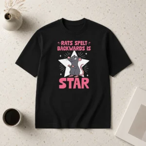 Funny Official Rat Humor Gift Rats Spelt Backwards Is Star