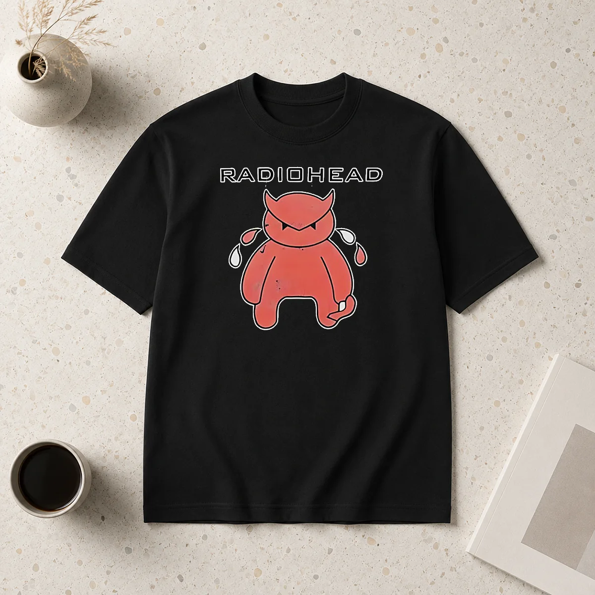 Funny Radiohead Distressed Crying Devil Character Shirt Funny Radiohead Distressed Crying Devil Character Shirt
