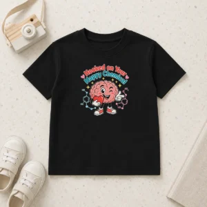 Good Dopamine Love Brain Vector For Couples Kids T-Shirt