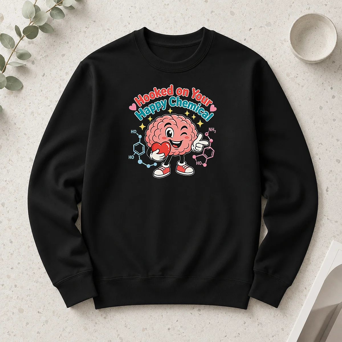 Good Dopamine Love Brain Vector For Couples Long Sleeve Shirt