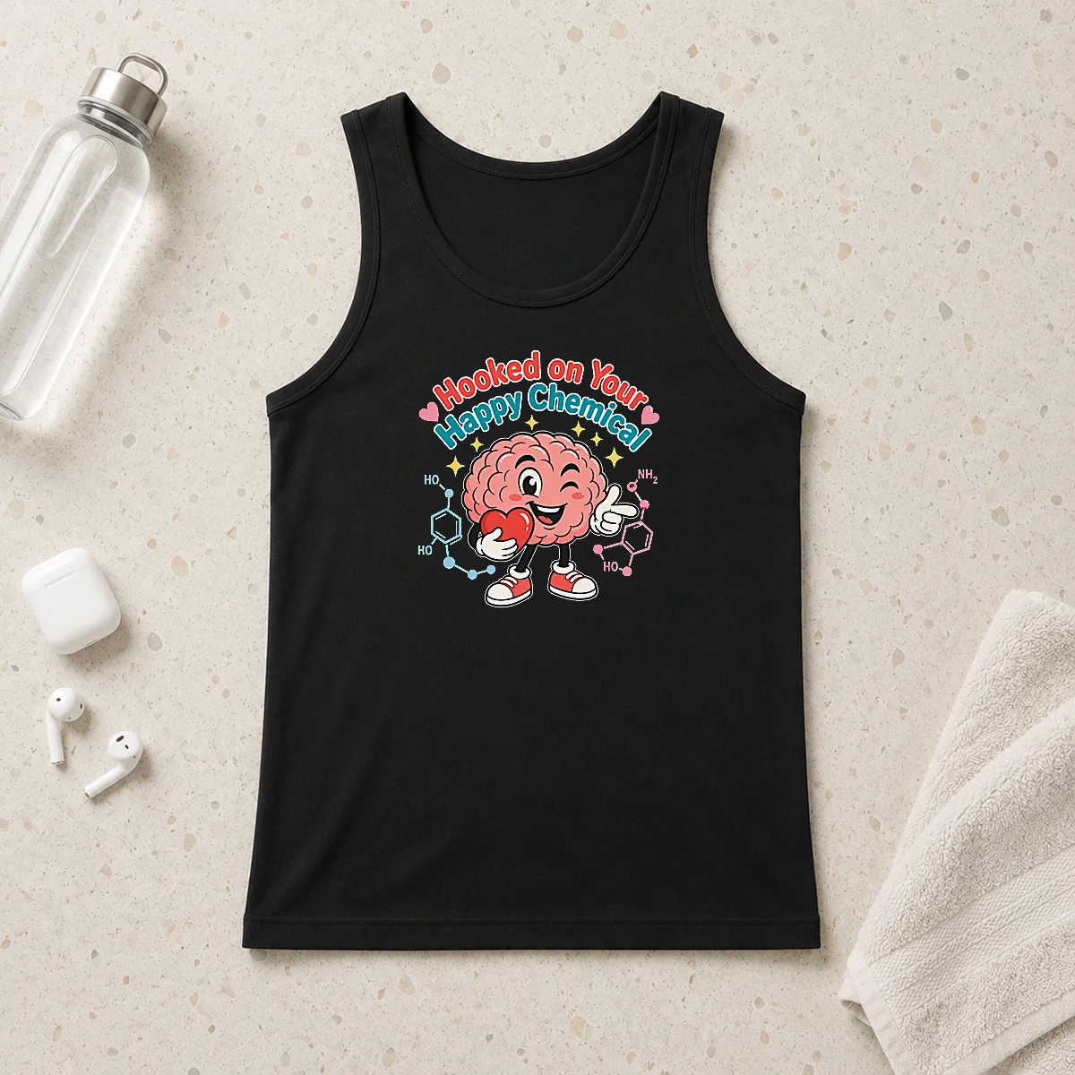 Good Dopamine Love Brain Vector For Couples Tank Top