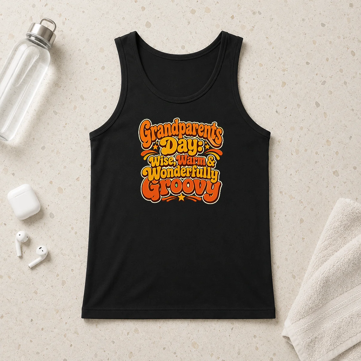Good Grandparents Day Groovy Retro Tee Celebrating Warmth Wisdom Tank Top
