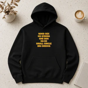 Good Nice Sex No Stress One Boo No Ex Small Circle Big Checks Hoodie