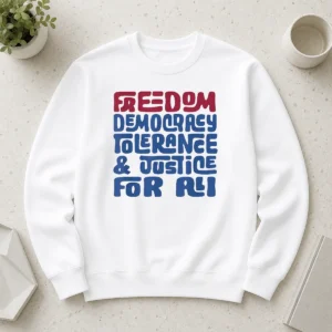 Happy Freedom Democracy Tolerance Justice For All Sweater