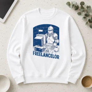 Happy Freelancer Knight Gaming Vintage Funny Gamer Long Sleeve Shirt
