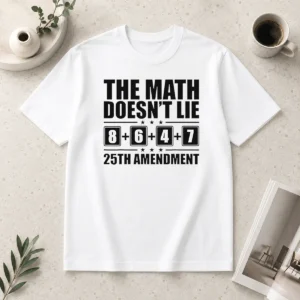 Happy Nice The Math Does Not Lie 8 Plus 6 Plus 4 Plus 7 25th Amendment Politics