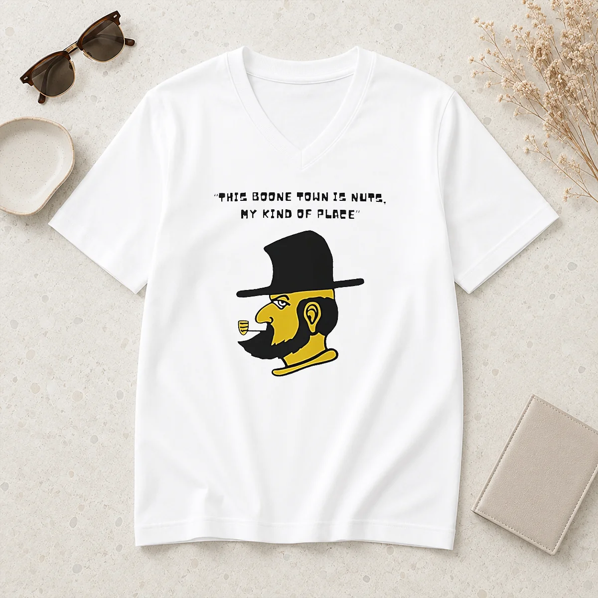 Happy Perfect This Boone Town Is V-Neck Shirt