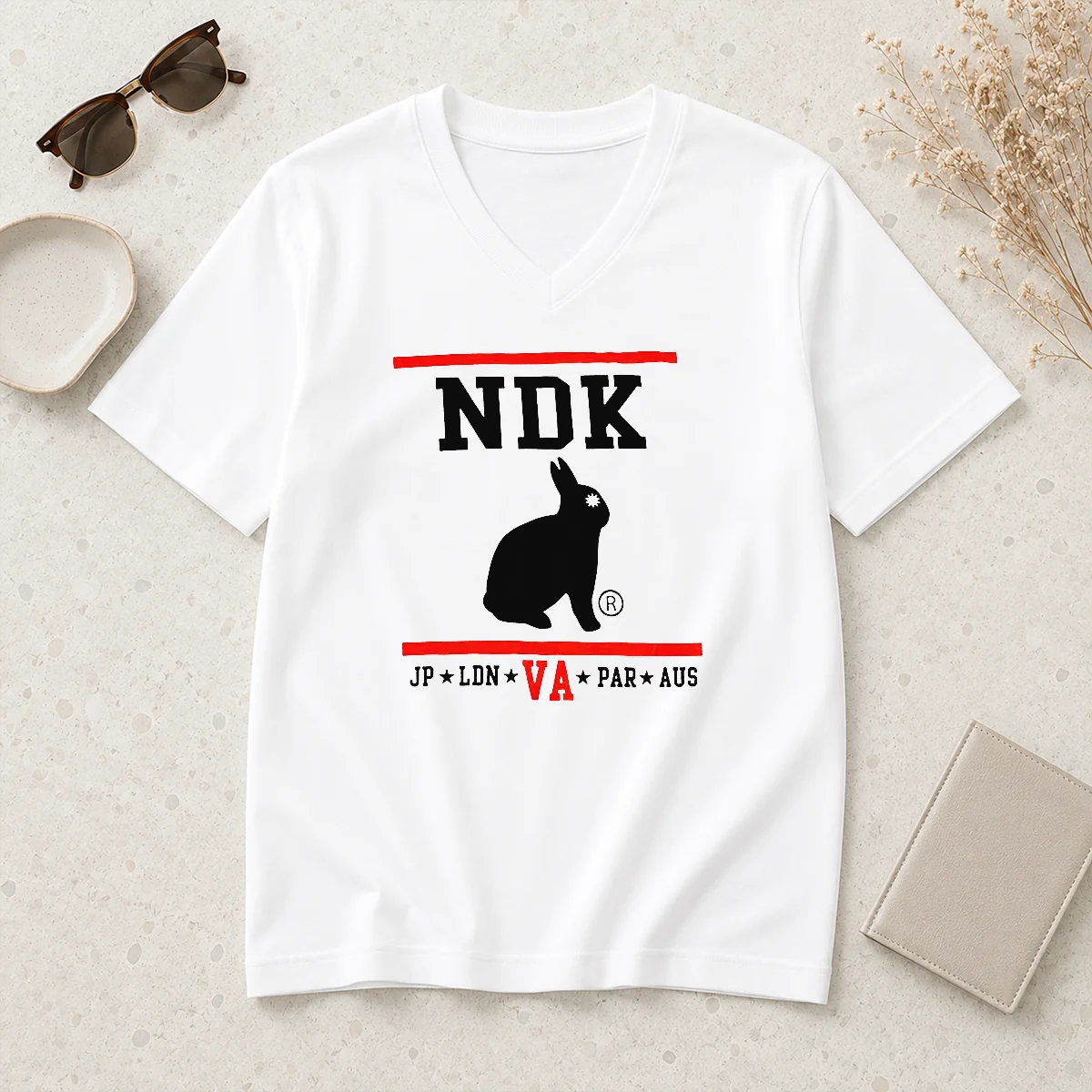 Happy Premium NDK JP LDN VA V-Neck Shirt Happy Premium NDK JP LDN VA V-Neck Shirt