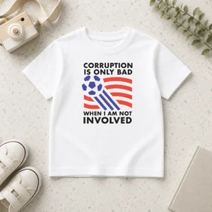 Happy Pretty Corruption Is Only Bad When I Am Not Involved Kids T-Shirt