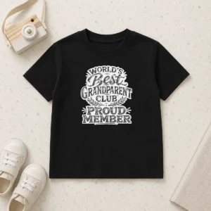 Happy Pretty Grandparents Day Proud Member Sketch Kids T-Shirt