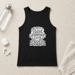 Happy Pretty Grandparents Day Proud Member Sketch Tank Top