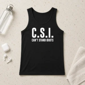Hot Awesome CSI Can'T Stand Idiots Tank Top