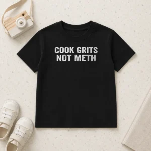 Hot Cook Grits Not Meth Southern Food Funny Slogan Kids T-Shirt