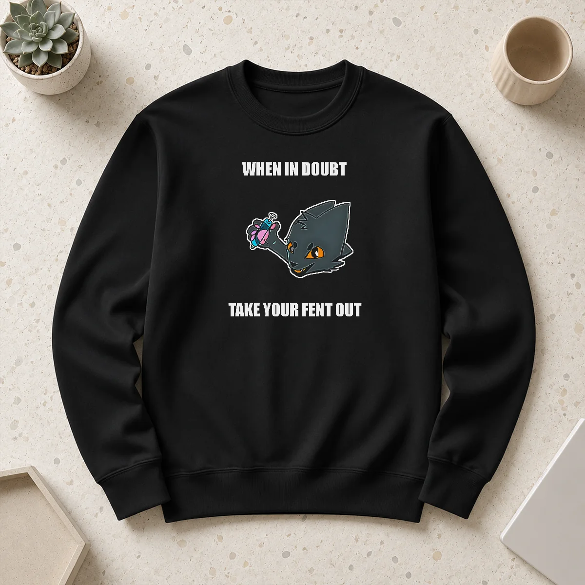 Hot Expie Casualties Unknown When In Doubt Take Your Fent Out Sweater