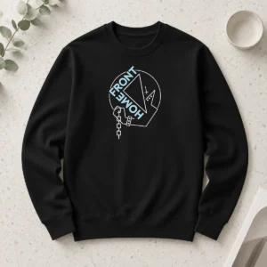 Hot Homefront Chained Fist Triangle Logo Long Sleeve Shirt showing front design on black cotton fabric