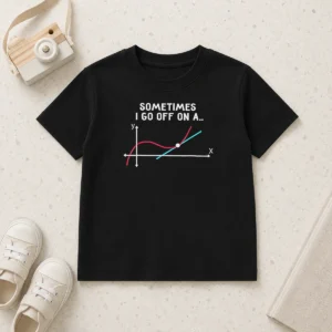 Hot Sometimes I Go Off On A Tangent Math Graph Kids T-Shirt