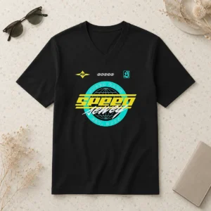Hot Speed Gang Speed Jewely Globe Logo V-Neck Shirt