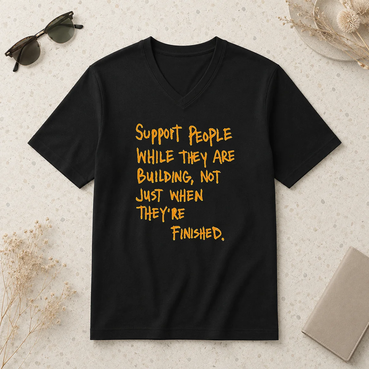 Hot Support People While They Are V-Neck Shirt Hot Support People While They Are V-Neck Shirt