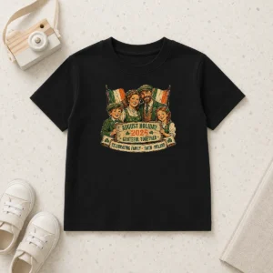 Nice August Holiday Ireland Family Celebration Retro Distressed Kids T-Shirt