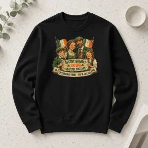 Nice August Holiday Ireland Family Celebration Retro Distressed Long Sleeve Shirt