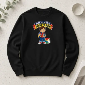 Nice Back To School Ready To Rule Vector Long Sleeve Shirt