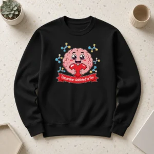 Nice Dopamine Addicted To You Cute Brain Vector Sweater