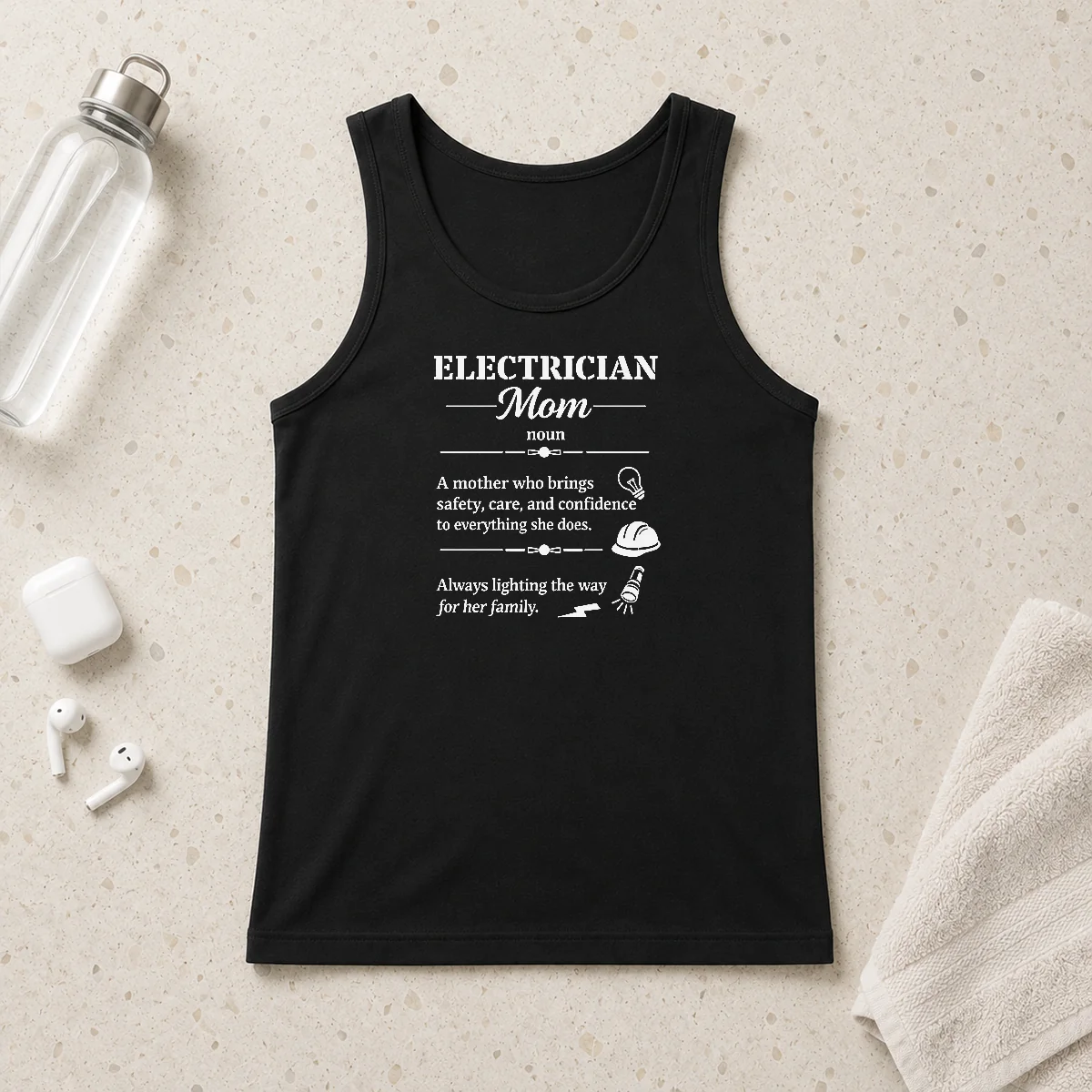 Nice Electrician Mom Definition Tank Top