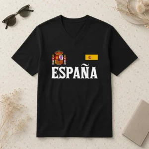 Nice Funny Espana Spain National Heritage Coat Of Arms V-Neck Shirt