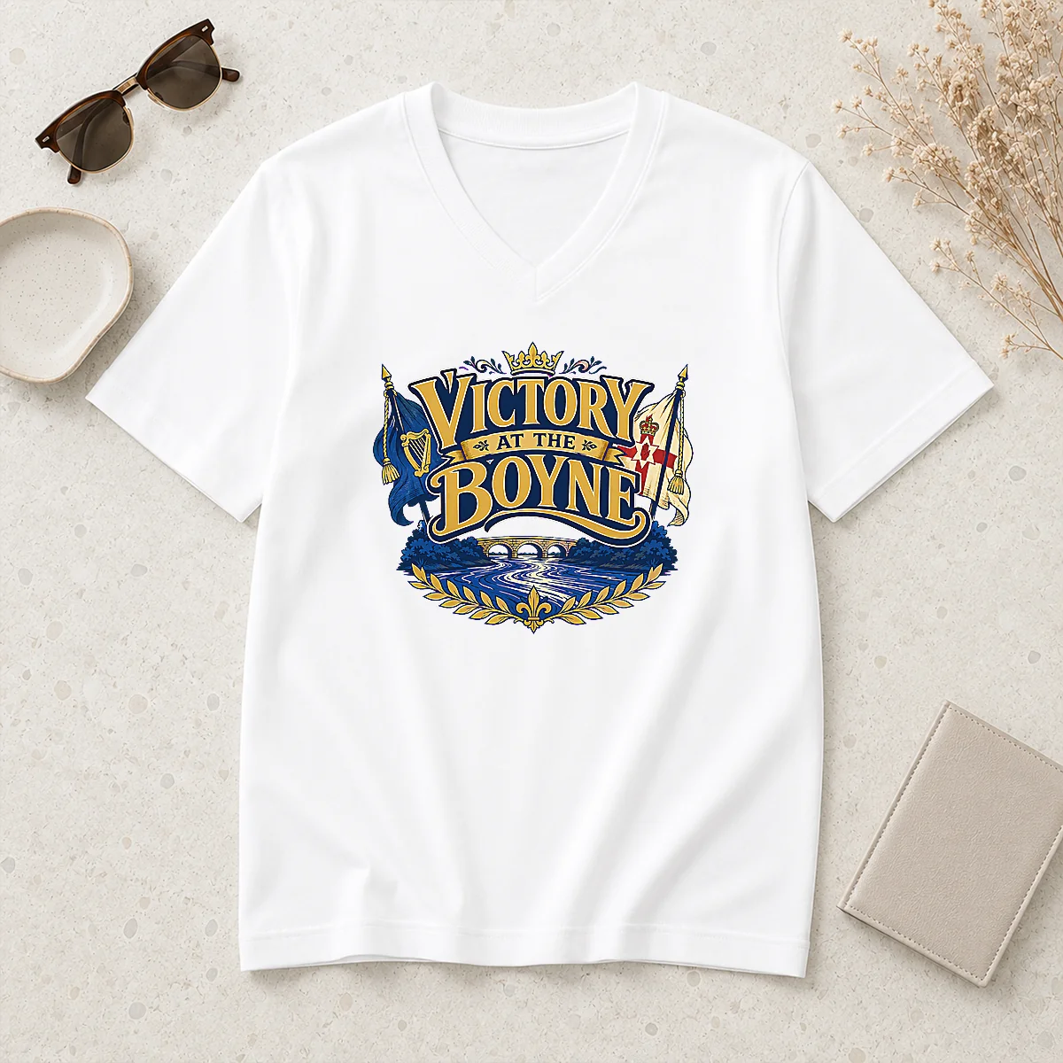 Nice Funny Victory At The Boyne V-Neck Shirt Nice Funny Victory At The Boyne V-Neck Shirt