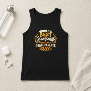 Nice Grandparents Day Typography Shirt Celebrating Family Love Tank Top