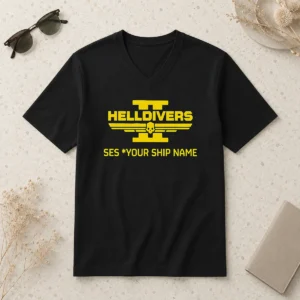 Nice Helldivers II See You Ship Name Shooting Game V-Neck Shirt