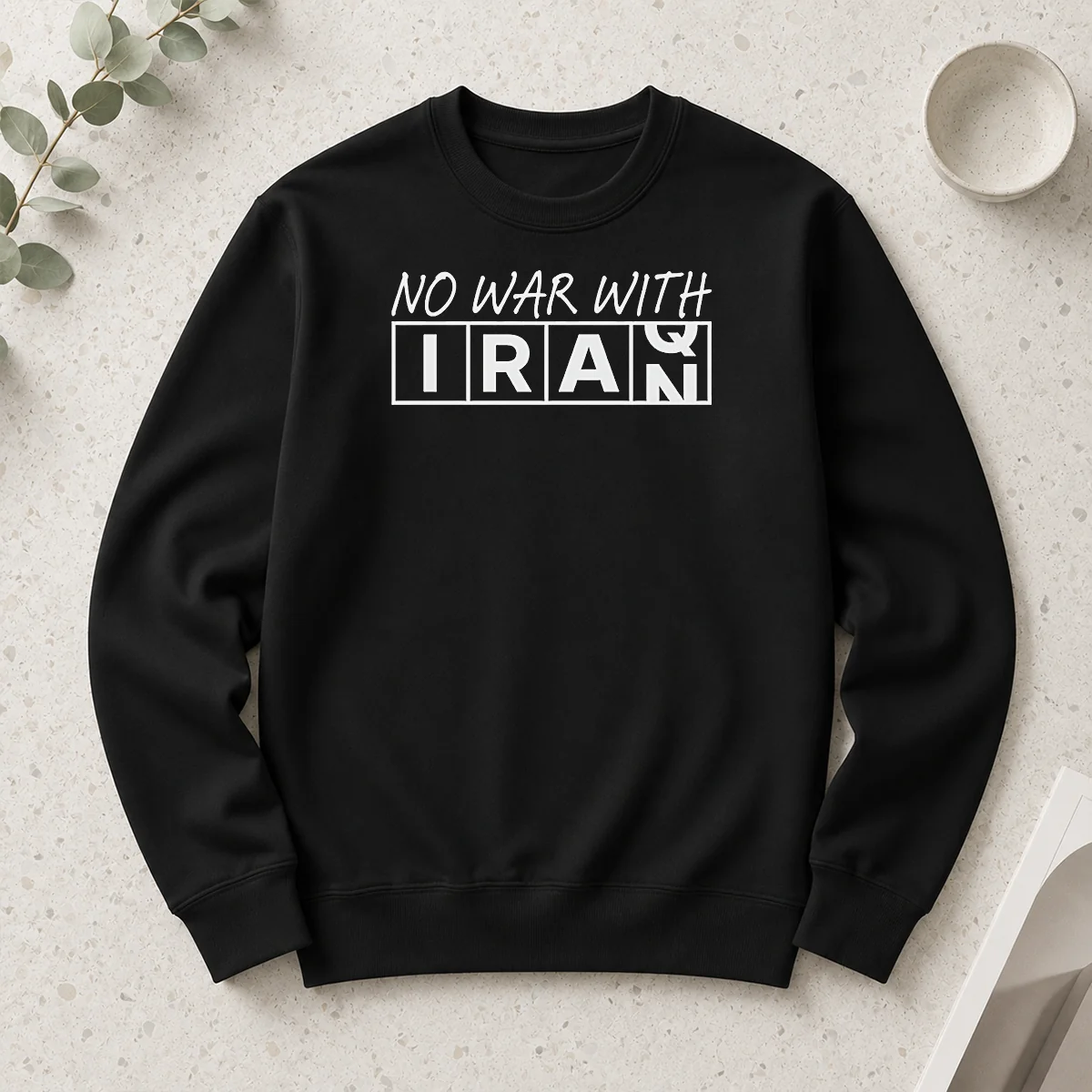 Nice No War With Iran Political Protest Anti War Long Sleeve Shirt