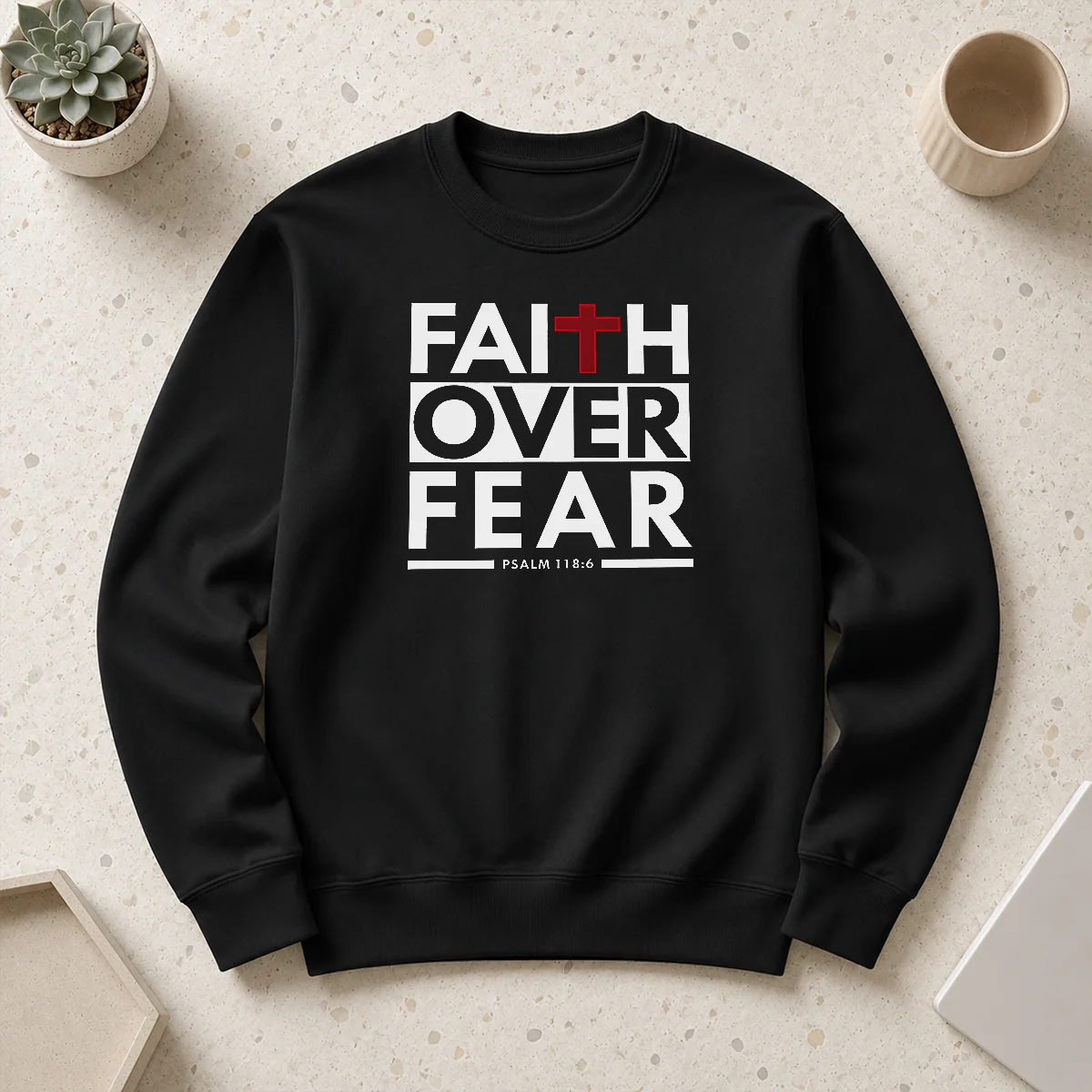 Nice Official Faith Over Fear Sweater