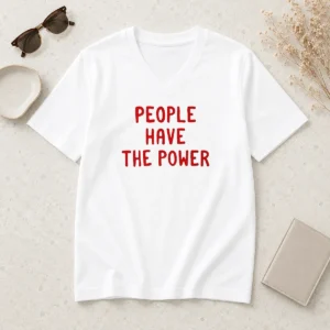 Nice People Have The Power Patti Smith Song Lyrics Protest Movement V-Neck Shirt