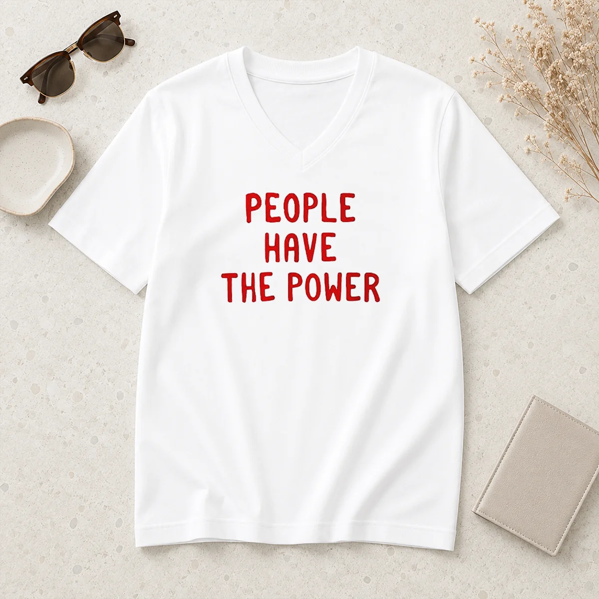 Nice People Have The Power Patti V-Neck Shirt Nice People Have The Power Patti V-Neck Shirt