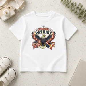 Nice Proud Patriot Vintage Shirt With Soaring Eagle 2 Kids T-Shirt