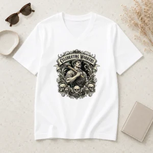 Nice Top Labour Day Celebration Workers Gothic Tattoo V-Neck Shirt