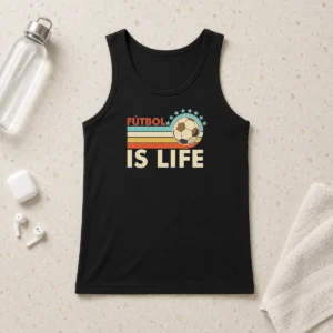 Official Futbol Is Life Football Vintage Tank Top