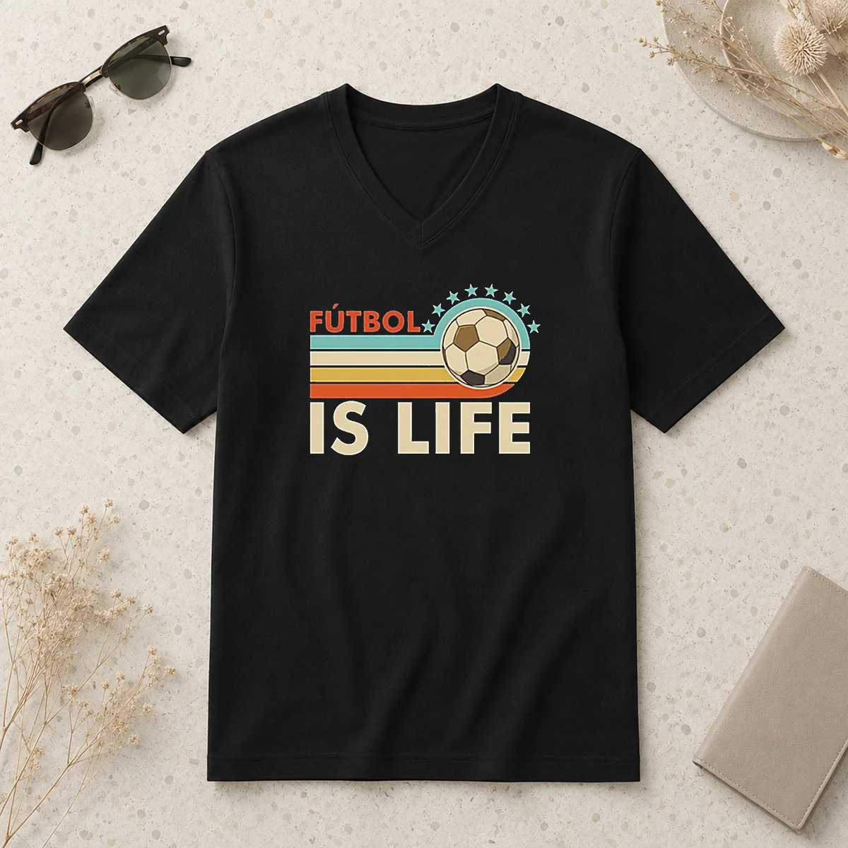 Official Futbol Is Life Football Vintage V-Neck Shirt Official Futbol Is Life Football Vintage V-Neck Shirt