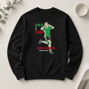 Official Mexican Con Huevos Badass Mexicans Mexico Soccer Long Sleeve Shirt
