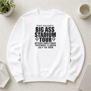 Official Post Malone Big Ass Stadium Tour Raymond James Stadium Tampa Bay 2026 Sweater