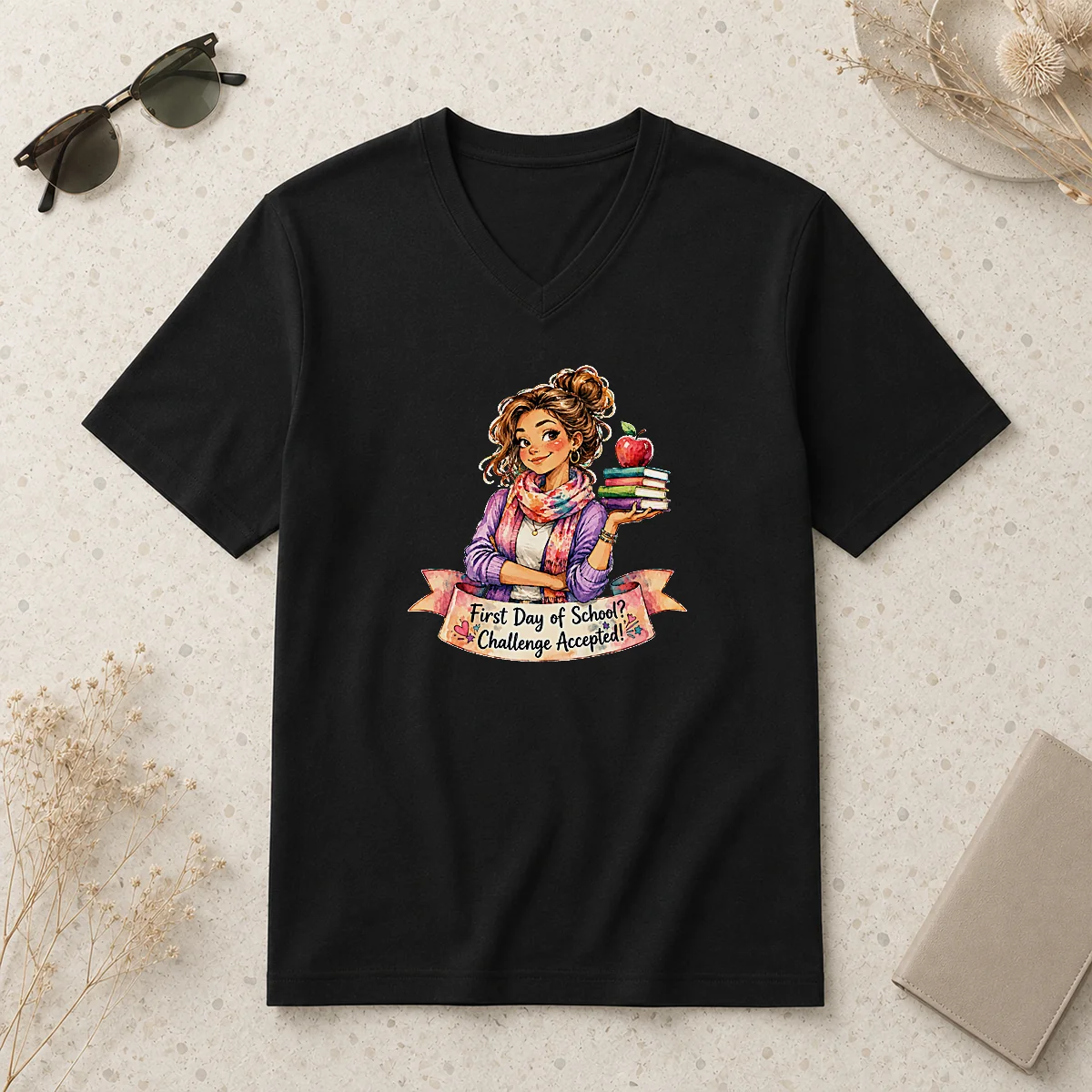 Original Back To School Funny Teacher V-Neck Shirt Original Back To School Funny Teacher V-Neck Shirt