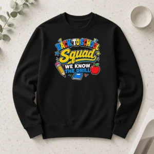 Original Back To School Group Cartoon For Kids Long Sleeve Shirt
