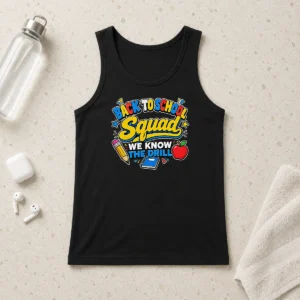 Original Back To School Group Cartoon For Kids Tank Top