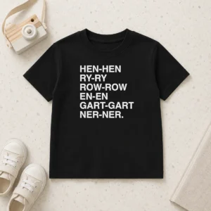 Original Henry Gardener Stutter Text Typography Kids T-Shirt