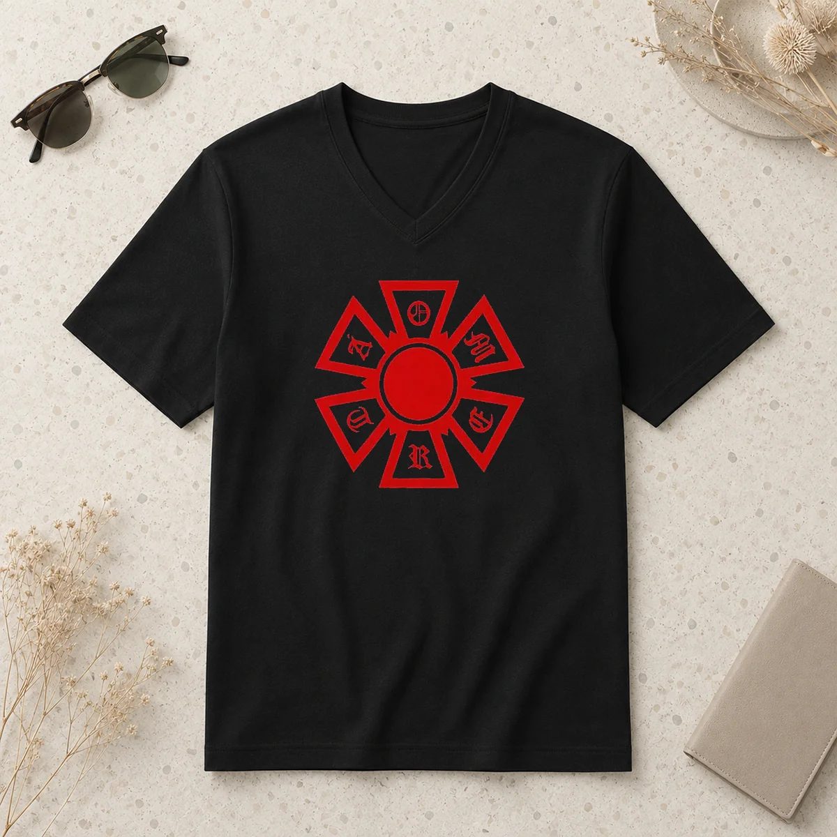 Original J Balvin Omerta Logo Reggaeton V-Neck Shirt Original J Balvin Omerta Logo Reggaeton V-Neck Shirt