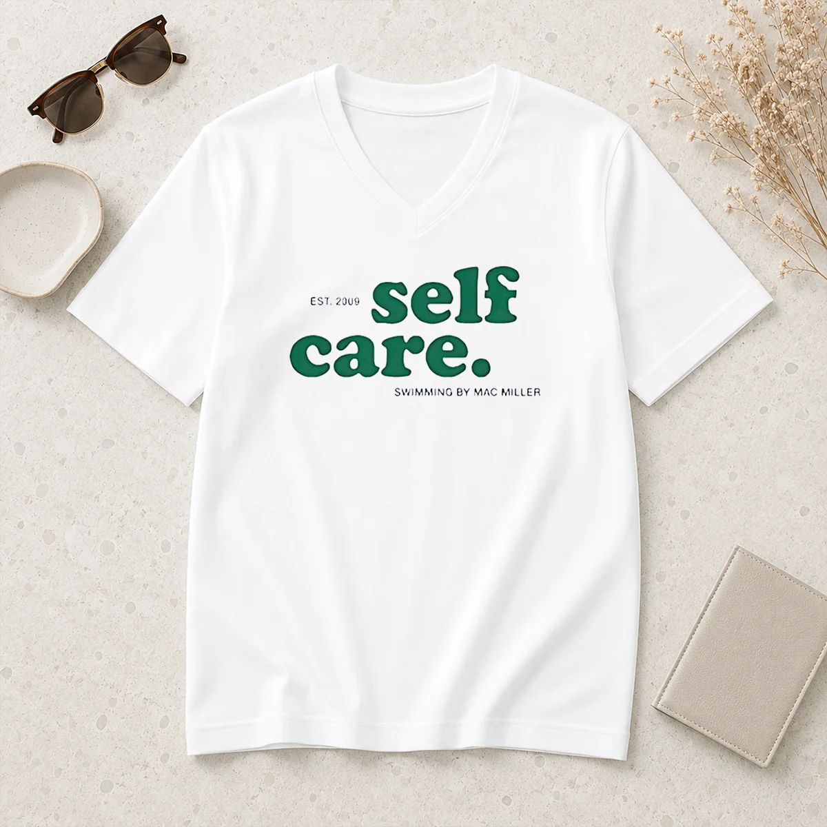 Original Self Care EST 2009 Swimming V-Neck Shirt Original Self Care EST 2009 Swimming V-Neck Shirt