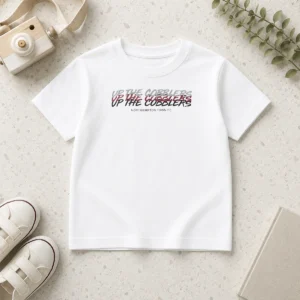 Perfect Up The Cobblers Northampton Town FC EFL Kids T Shirt in navy blue, short sleeve cotton tee for children