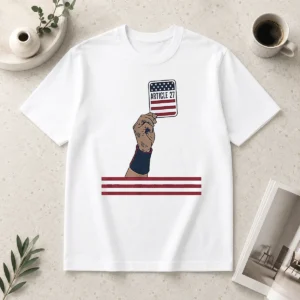Perfect USA Article 27 Card t shirt in classic fit with bold print on front