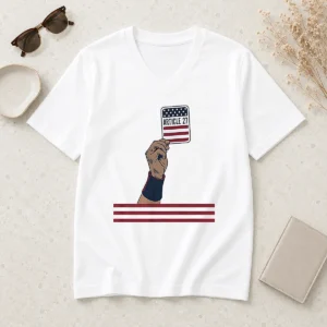 Perfect USA Article 27 Card V Neck Shirt in soft fabric with classic V neckline